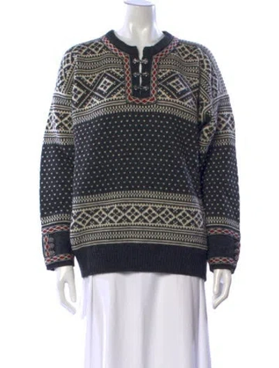 Pre-owned Dale Of Norway Wool Patterned Sweater In Neutral