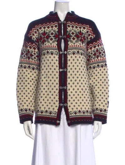 Pre-owned Dale Of Norway Wool Patterned Sweater In Neutral