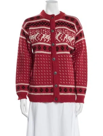Pre-owned Dale Of Norway Wool Patterned Sweater In Red