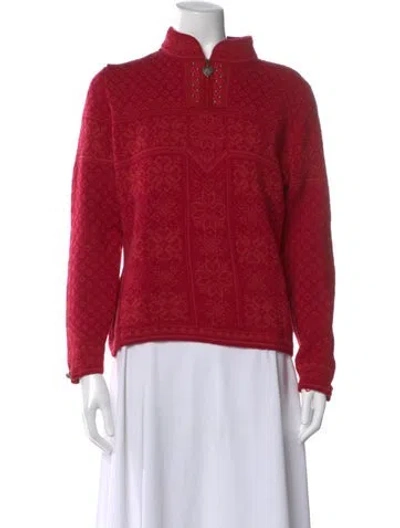 Pre-owned Dale Of Norway Wool Patterned Sweater In Red