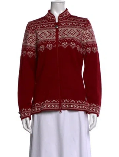 Pre-owned Dale Of Norway Wool Patterned Sweater In Red