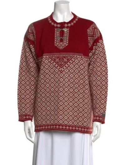 Pre-owned Dale Of Norway Wool Patterned Sweater In Red