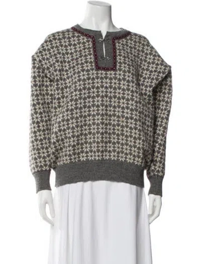 Pre-owned Dale Of Norway Wool Printed Sweater In Multi