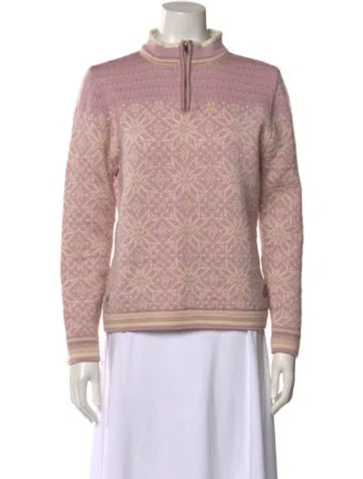 Pre-owned Dale Of Norway Wool Printed Sweater In Purple