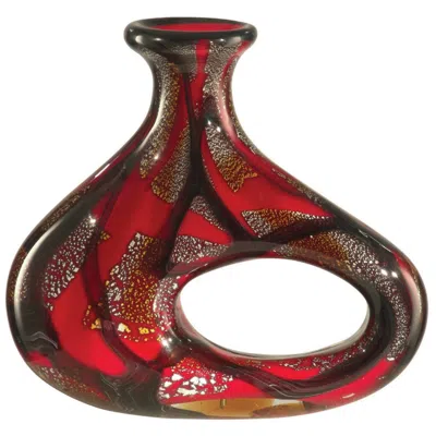 Dale Tiffany 10" Tall Nicholas Hand Blown Art Glass Vase