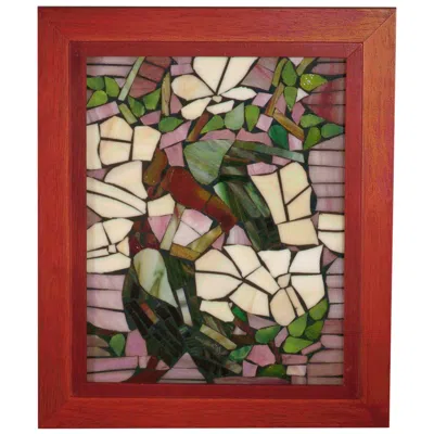 Dale Tiffany 10" Tall Parrots Mosaic Art Glass Wall Decor / Suncatcher In Multi