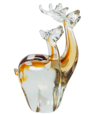 Dale Tiffany 10.25" Arroyo Deer Art Glass Figurine In Brown