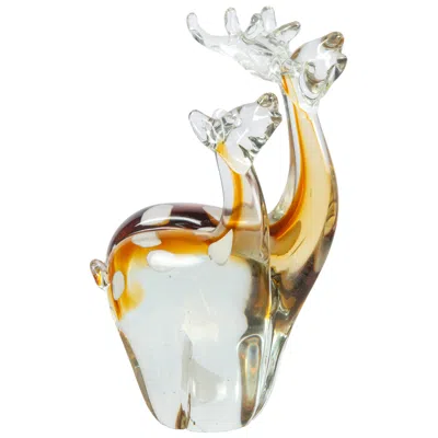 Dale Tiffany 10.25" Tall Arroyo Deer Handcrafted Art Glass Figurine In Multi