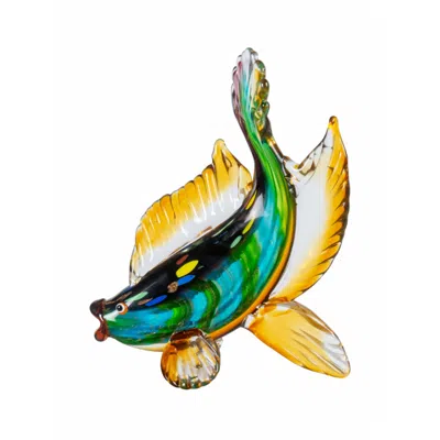 Dale Tiffany 11.5" Tall Bavaro Fish Handcrafted Art Glass Figurine