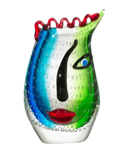 Dale Tiffany 12" Solange Art Glass Vase In Multi