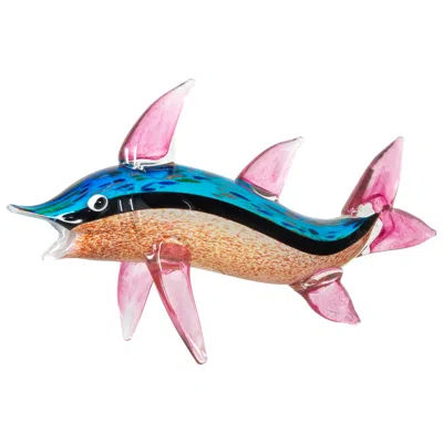 Dale Tiffany 12" Tall Akala Handcrafted Art Glass Fish Figurine