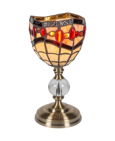 Dale Tiffany 12.5" Tall Fall River Accent Lamp In Multi-color