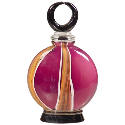 Dale Tiffany 12.5" Tall Melrose Hand Blown Art Glass Perfume Bottle