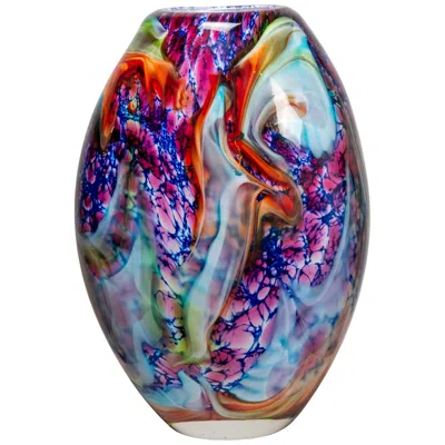 Dale Tiffany 13" Tall Villa Cuzzano Hand Blown Art Glass Vase