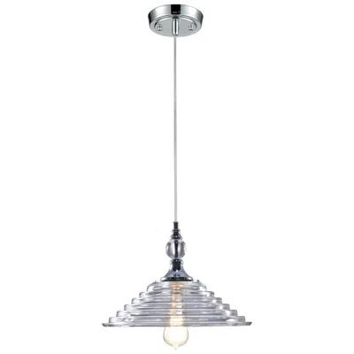 Dale Tiffany 13.5 " Wide Arena Crystal Mini Pendant In Silver