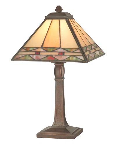 Dale Tiffany 13.75in Slayter Accent Lamp In Brown