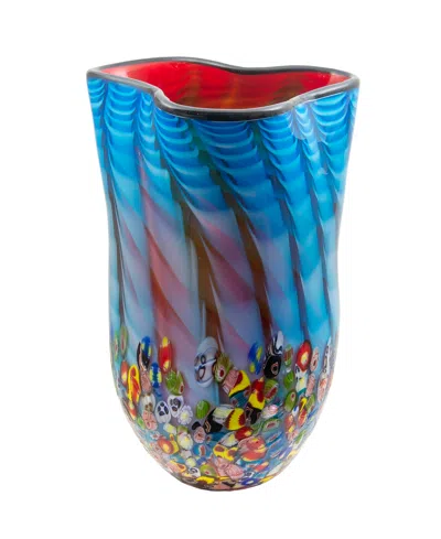 Dale Tiffany Tangelo Art Glass Vase In Multi