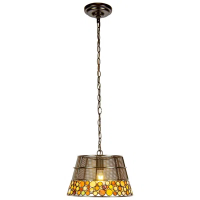 Dale Tiffany 14 " Wide Pasqual Mesh Tiffany Pendant