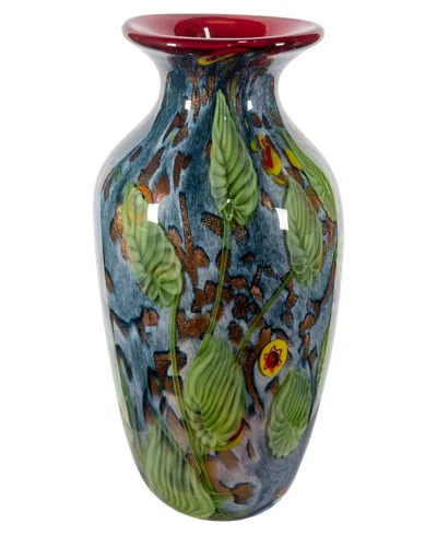 Dale Tiffany 14.25" Tesoro Art Glass Vase In Multi