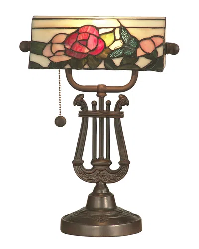 Dale Tiffany 14.5in Broadview Bank Accent Lamp In Multi