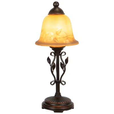 Dale Tiffany 16.75" Tall Leaf Vine Hand Painted Mini Lamp