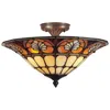 Dale Tiffany Dylan Flush Mount In Brown