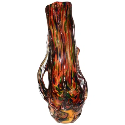 Dale Tiffany 17.5" Tall Rainier Lava Hand Blown Art Glass Vase