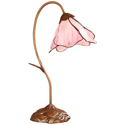 Dale Tiffany 19" High Pink Rose Petal Downbridge Accent Lamp