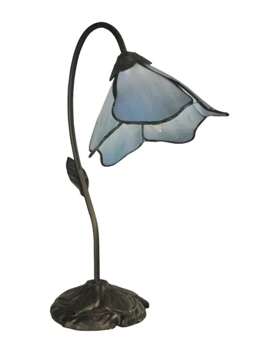 Dale Tiffany 19in Poelking Lily Table Lamp In Blue