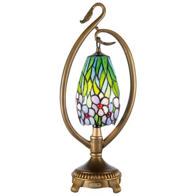 Dale Tiffany 20" Tall Grove Floral Tiffany Accent Lamp