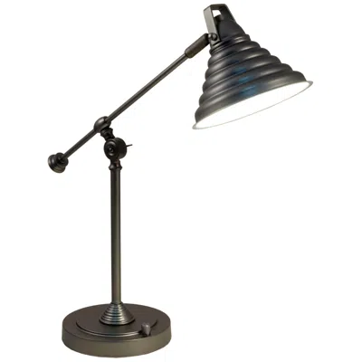 Dale Tiffany 21.5" Tall Cone Desk Lamp With Built-in Led Bulb & Usb Charger