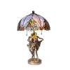 Dale Tiffany 22" Odette Glass Table Lamp In Blue