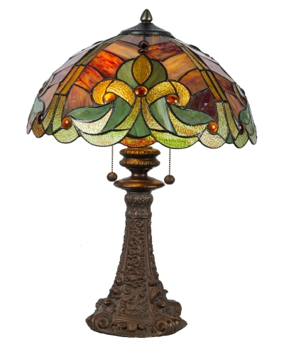 Dale Tiffany 23.5" Tall Topiaza Tiffany Style Table Lamp In Multi-color