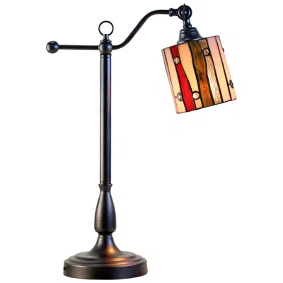 Dale Tiffany 24" Tall El Anza Tiffany Adjustable Shade Desk Lamp