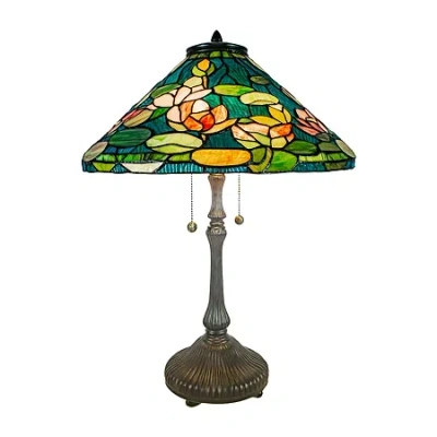 DALE TIFFANY 25" DESCANSO GLASS TABLE LAMP