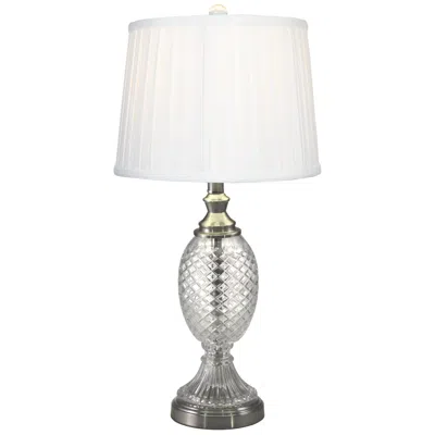 Dale Tiffany 26" Tall Culmore 24% Lead Crystal Table Lamp In White
