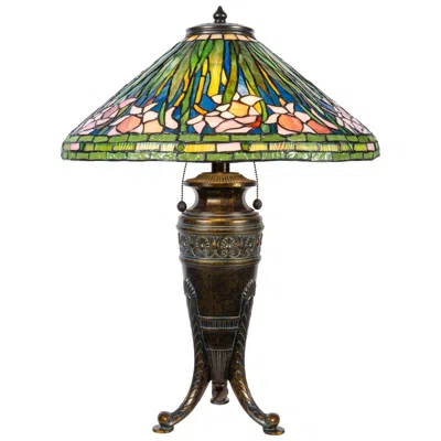Dale Tiffany 27.5" Tall Pink Glades Tiffany Table Lamp