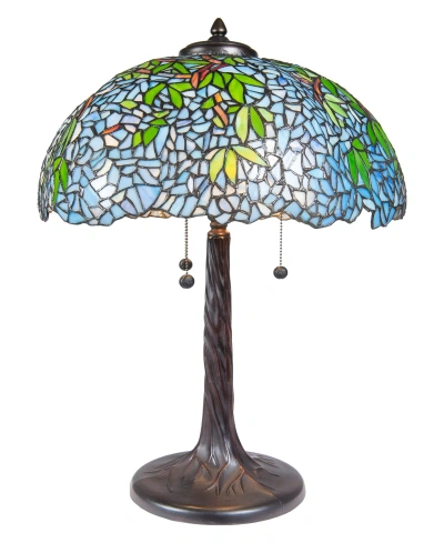 Dale Tiffany 29.5" Tall Porto Wisteria Tiffany Style Table Lamp In Multi-color