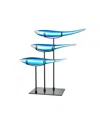 Dale Tiffany 3-blue Fish Figurine In Blue