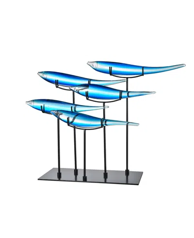 Dale Tiffany 5-blue Fish Figurine