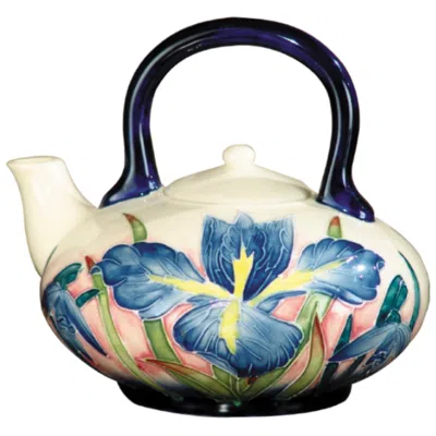 Dale Tiffany 5.5" Tall Iris Hand Painted Porcelain Tea Pot