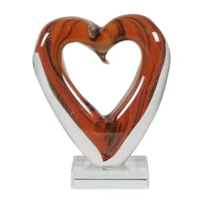 Dale Tiffany 7" Amour Art Glass Figurine In Red