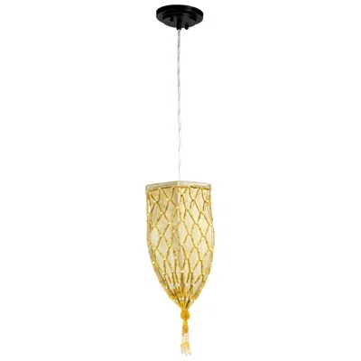 Dale Tiffany 7" Wide Vadio Egyptian Fabric Inverted Mini Pendant
