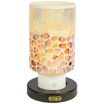 Dale Tiffany 8.5" Tall Alps Purple Uplight Cordless Mosaic Accent Lamp