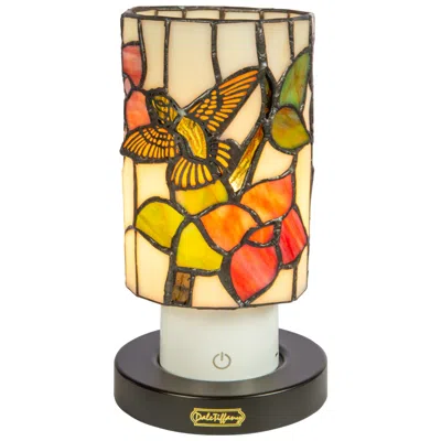 Dale Tiffany 8.5" Tall Hummingbird Cordless Rechargeable Tiffany Lamp In Multi