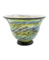 Dale Tiffany 8.5" Under The Sea Art Glass Bowl In Green