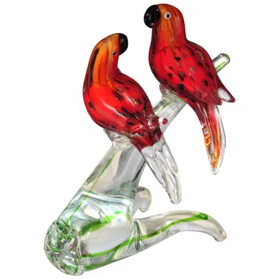 Dale Tiffany 8.75" Tall Love Birds Handcrafted Art Glass Figurine