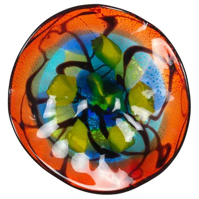 Dale Tiffany 9" Hankley Hand Blown Art Glass Wall Decor In Multi