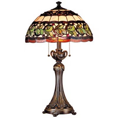 Dale Tiffany Aldridge 26" Bronze Finish Art Glass Table Lamp