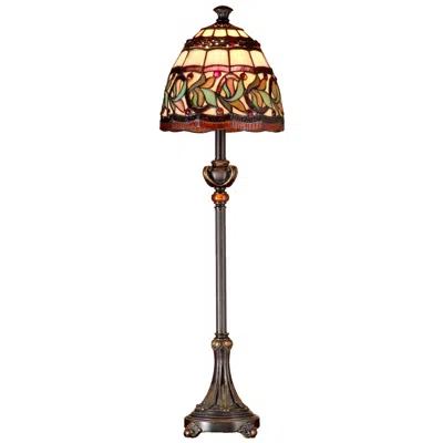 Dale Tiffany Aldridge 30" High Mission Art Glass Buffet Table Lamp